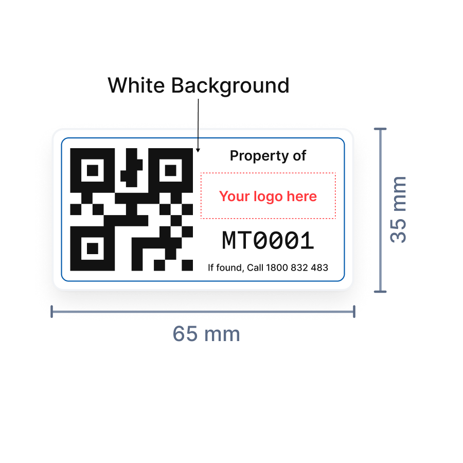 Textured Polycarbonate heavy duty label 0.25mm gauge