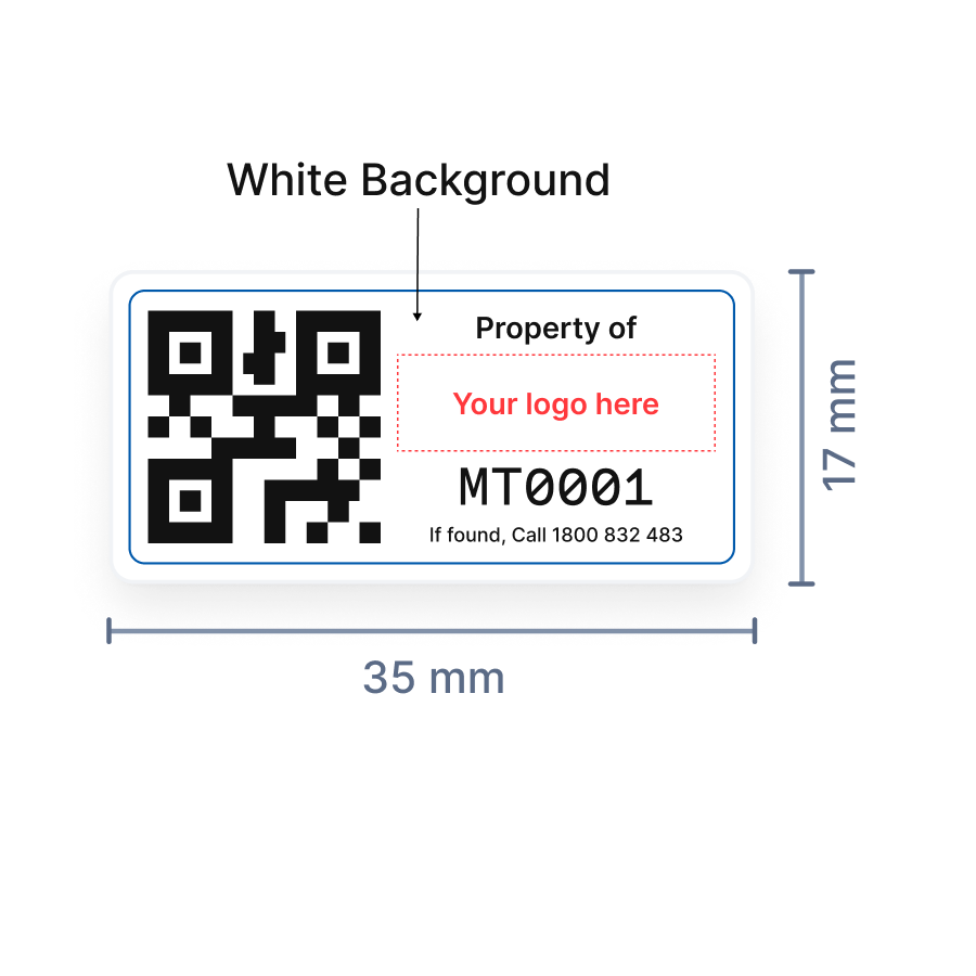 Textured Polycarbonate heavy duty label 0.25mm gauge
